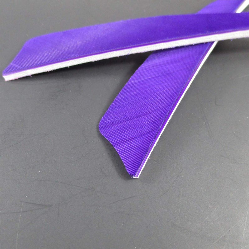 Letszhu Archery Arrows Feather Fletching 4 Inch Real Turkey Vanes for Hunting Target Shooting (25 Pack) (Purple) - Image 5